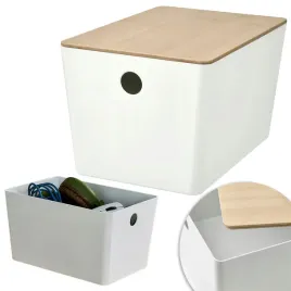 pudelko-z-pokrywka-18x26x15-cm-biale-bambusowa-pokrywka