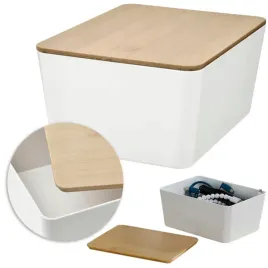 pudelko-z-pokrywka-13x18x8-cm-biale-bambusowa-pokrywka