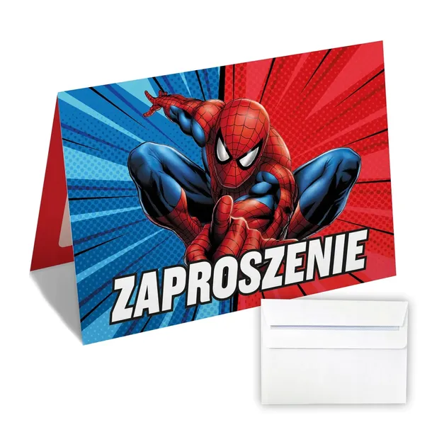 ZAPROSZENIA NA URODZINY DLA DZIECI SPIDERMAN PAJĄK DLA CHŁOPCÓW DZIECIĘCE