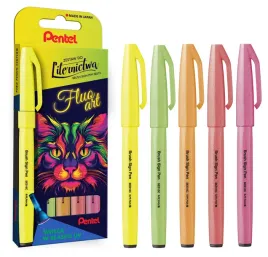 pisaki-pedzelkowe-pentel-ses15c-fluo-art-5-sztuk