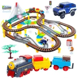 kinderplay-kolejka-elektryczna-tor-wyscigowy-2w1