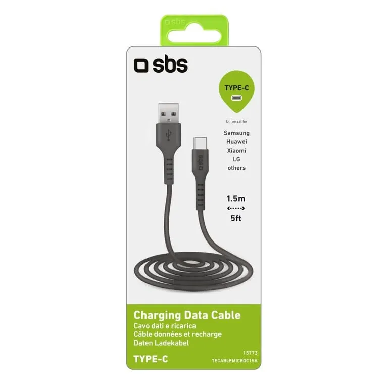sbs-tecablemicroc15k-kabel-usb-usb-2-0-15-m-usb-a-usb-c-czarny