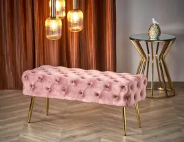 athena-lawka-rozowy-zloty-tapicerowana-pikowana-tkanina-velvet-glamour
