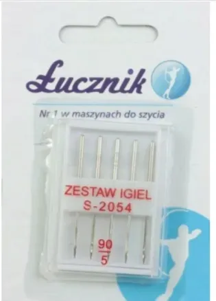 Komplet igieł półpłaskich Łucznik 2054 igły do owerloków 720D 5x '90