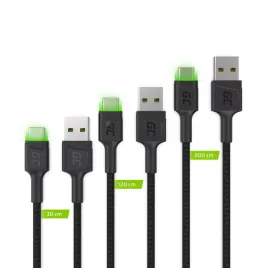green-cell-zestaw-3x-kabel-gc-ray-usb-usb-c-30cm-120cm-200cm-zielon