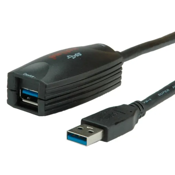 roline-usb-3-0-active-repeater-kabel-usb-5-m-usb-a-czarny