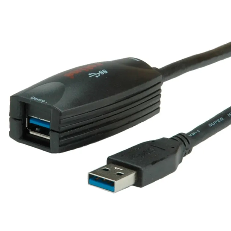 roline-usb-3-0-active-repeater-kabel-usb-5-m-usb-a-czarny