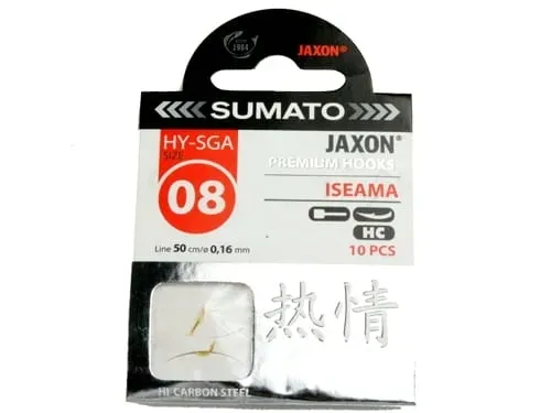 10szt haczyk HACZYKI Z PRZYPONAMI SUMATO jaxon ISEAMA 8 płoć