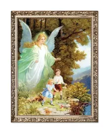 obraz-religijny-dla-dzieci-aniol-stroz-rama-z-ornamentem-30-cm-x-40-cm