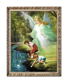 obraz-religijny-dla-dzieci-aniol-stroz-rama-z-ornamentem-30-cm-x-40-cm