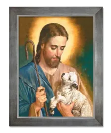 obraz-religijny-jezus-chrystus-dobry-pasterz-rama-srebrna-20-cm-x-25-cm