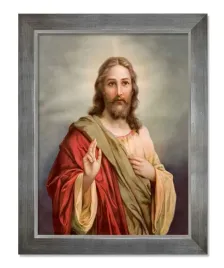 obraz-religijny-jezus-chrystus-blogoslawiacy-rama-srebrna-50-cm-x-70-cm