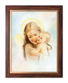 rysunek-religijny-dla-dzieci-aniol-stroz-rama-zloty-pasek-20-cm-x-25-cm