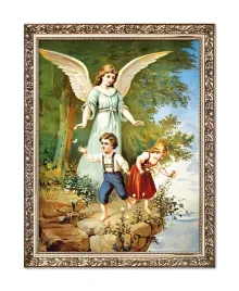 obraz-religijny-dla-dzieci-aniol-stroz-rama-z-ornamentem-20-cm-x-25-cm
