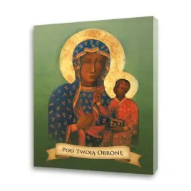 obraz-na-plotnie-pod-twoja-obrone-matka-boza-czestochowska