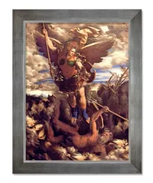 obraz-swiety-michal-archaniol-rama-srebrna-20-cm-x-25-cm