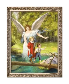 obraz-religijny-dla-dzieci-aniol-stroz-rama-z-ornamentem-50-cm-x-70-cm