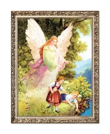 obraz-religijny-dla-dzieci-aniol-stroz-rama-z-ornamentem-20-cm-x-25-cm