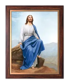 rysunek-jezus-chrystus-z-gory-synaj-rama-zloty-pasek-30-cm-x-40-cm