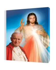 obraz-na-plotnie-35x50-jezus-i-jan-pawel-ii