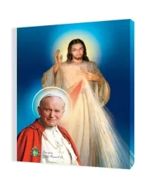 obraz-na-plotnie-40x60-jezus-i-jan-pawel-ii