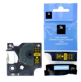 tasma-do-dymo-d1-40924-9mm-czarna-zloty-nadruk