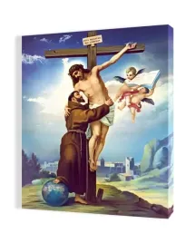 obraz-na-plotnie-35x50-jezus-i-swiety-franciszek