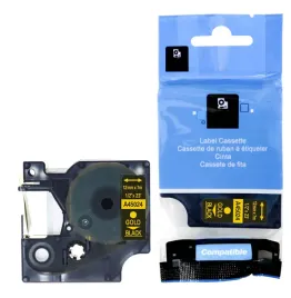tasma-do-dymo-45024-12mm-7m-czarna-zloty-nadruk