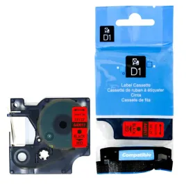 tasma-do-d1-40917-9mm-czerwona-czarny-nadruk