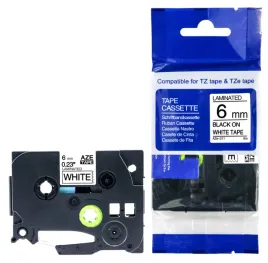 tasma-tz211-do-brother-ptouch-biala-6mm-szerdokosci-tze-211-tz-211-8m-dl