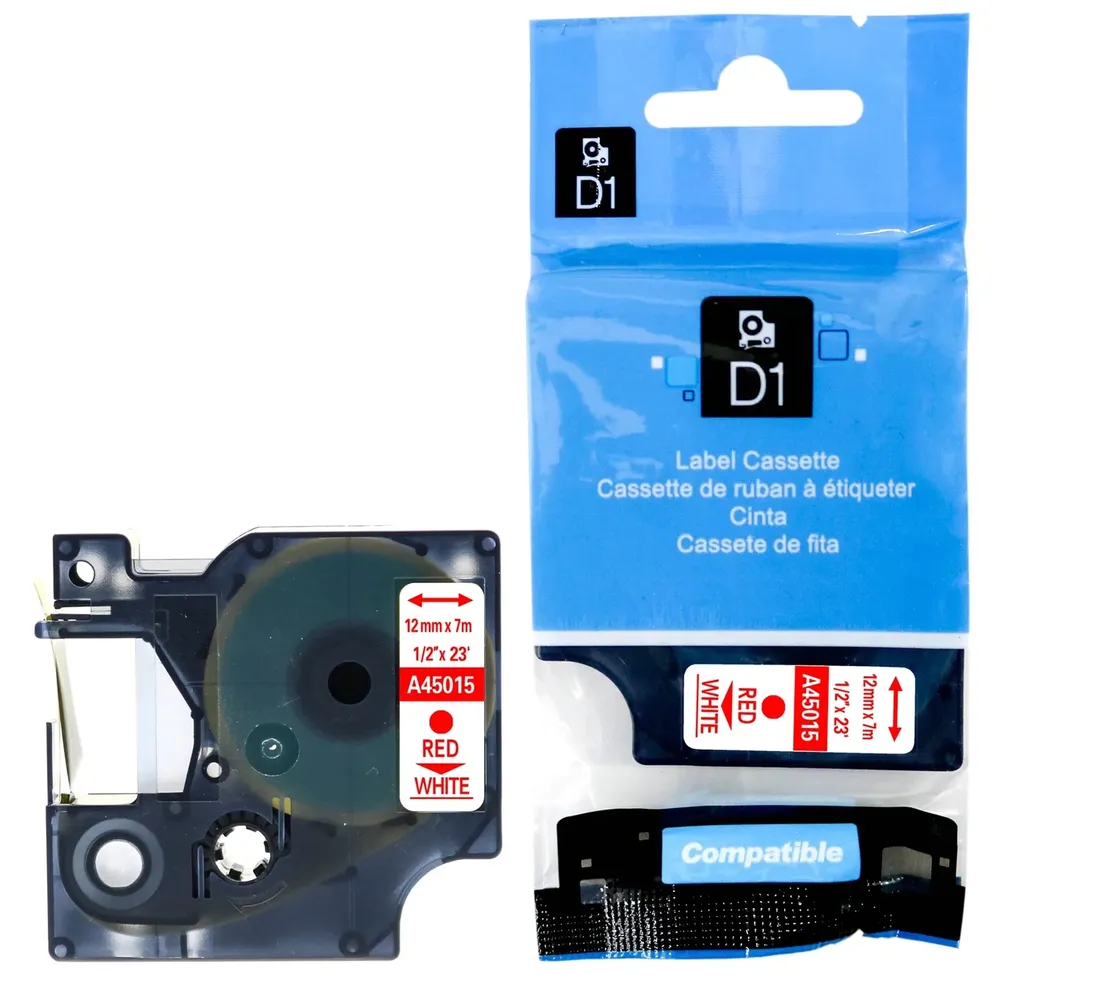 tasma-do-dymo-d1-45015-12mm-biala-czerwony