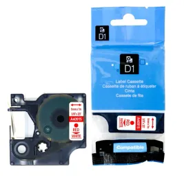 tasma-do-dymo-d1-40915-9mm-biala-czerwony-nadruk