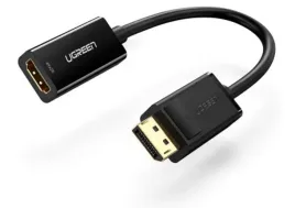 ugreen-40363-adapter-kablowy-025-m-displayport-hdmi-czarny