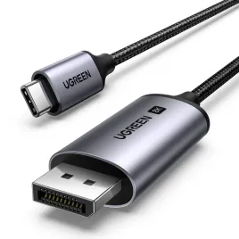 ugreen-25839-adapter-kablowy-3-m-usb-type-c-displayport-czarny-szary