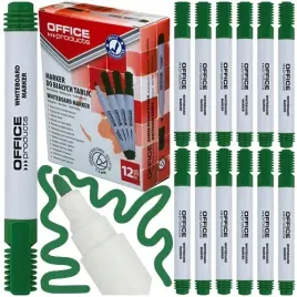 marker-suchoscieralny-office-products-zielony-do-tablic-12-sztuk-okragly
