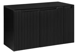 czarna-szafka-pod-umywalke-z-blatem-100-cm-wiszaca-ryflowane-fronty-3-drzwi