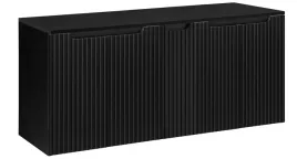 czarna-szafka-pod-umywalke-z-blatem-140-cm-wiszaca-ryflowane-fronty-5-drzwi