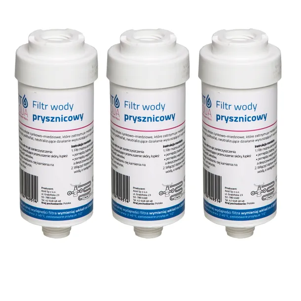 3x FILTR PRYSZNICOWY FIT AQUA AWF-SWR-P KDF NOWY