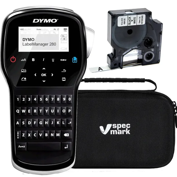 Drukarka DYMO LabelManager LM280 w zestawie zasilacz walizka i taśma 45013