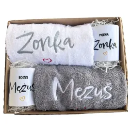 prezent-na-slub-kubki-reczniki-zestaw-prezentowy-na-slub-maz-zona-prezent