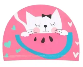 czepek-do-plywania-dla-dzieci-materialowy-na-basen-do-wody-aqua-sport-kitty