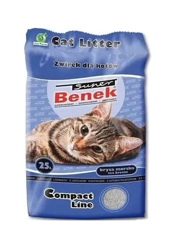 super-benek-compact-bryza-morska-25l-active-wlasciwosci-drobnoziarnisty-zapachowy-zbrylajacy