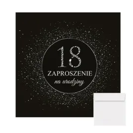 zaproszenia-na-18-urodziny-osiemnastka-z-koperta-srebrno-czarne-1szt