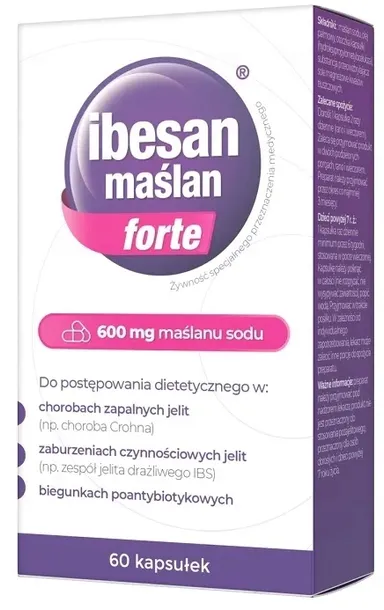 IBESAN MAŚLAN FORTE 600mg IBS Jelita 60 kapsułek