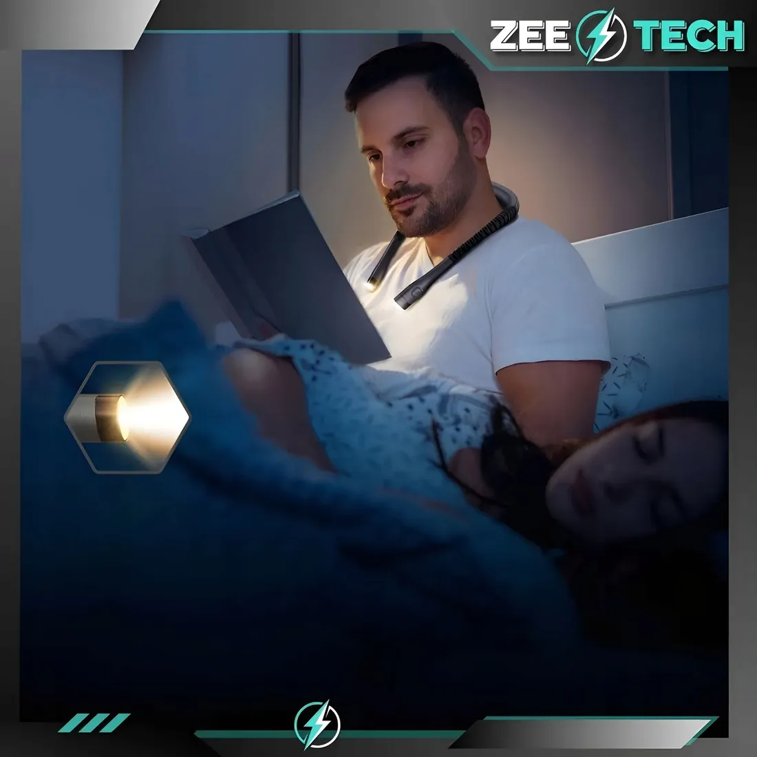 lampka-do-czytania-ksiazek-szycia-na-szyje-usb-led-3-barwy-elastyczna-lekka-stan-nowy