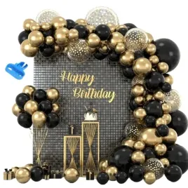 balony-girlanda-balonowa-mocne-balony-czarna-zloto-luk-dekoracje-impreza