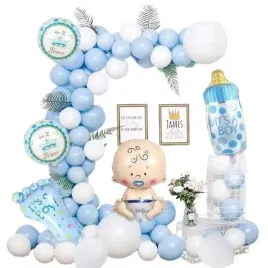 baby-shower-balony-girlanda-balonowa-niebieska-luk-dekoracje-boy-chlopiec