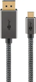 goobay-75708-adapter-kablowy-2-m-usb-type-c-displayport-czarny-srebrny