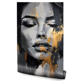 fototapeta-do-salonu-zloty-kobiecy-portret-styl-glamour-abstrakcja-200x300