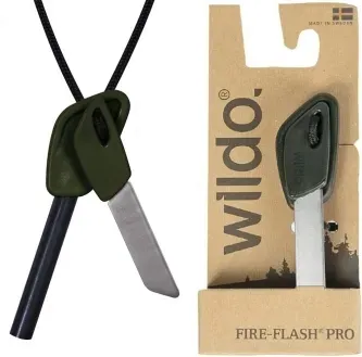 Krzesiwo Magnezowe WILDO FIRE FLASH PRO Large Szwedzkie Survival Olive